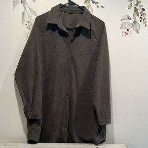 Army green corduroy dress